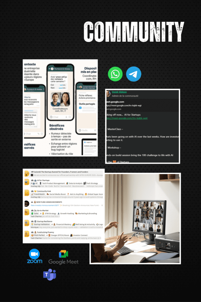 community management, cyber resilience, whatsapp, telegram, Gmeet, Teams, zoom, cyberculture, communication, crisis, crise