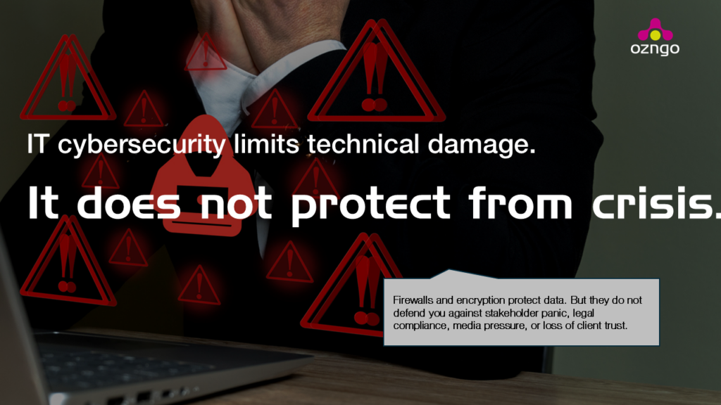 crisis communication, cybersecurity does not protect from crisis